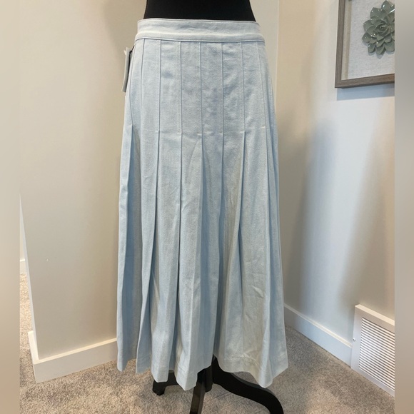 Babaton Dresses & Skirts - Babaton Light Blue Pleated Midi Skirt